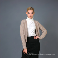 Lady′s Fashion Cashmere Blend Cardigan 17brpv110
